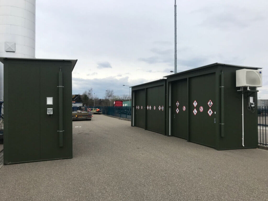 3 brandwerende opslagcontainers voor Sekisui S-lec te Roermond