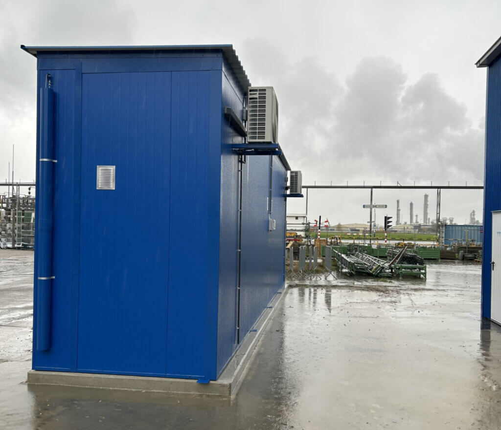 Stellingcontainer met ATEX-airco voor een groot chemisch concern
